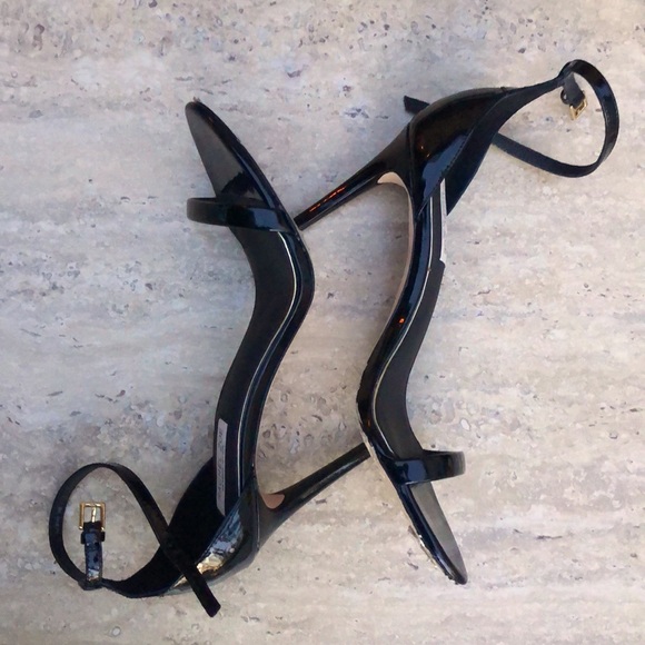 RACHEL ZOE Black Patent Ankle T-Strap Stiletto - Picture 5 of 12